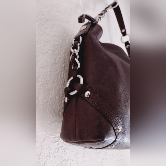 Coach Dark Brown Leather Shoulder Bag - Picture 6 of 11